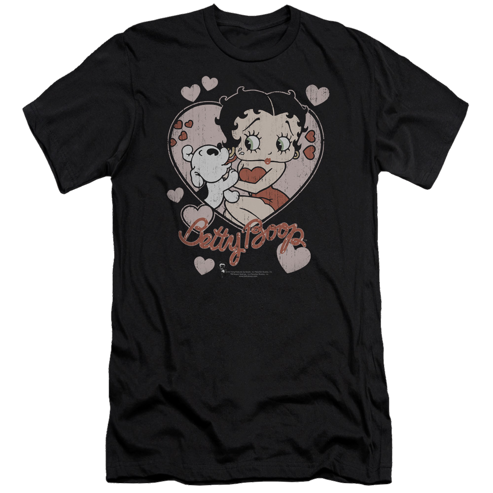 Betty Boop Classic Kiss - Men's Premium Slim Fit T-Shirt Men's Premium Slim Fit T-Shirt Betty Boop   