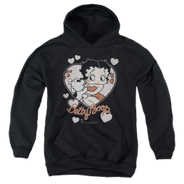 Betty Boop Classic Kiss - Youth Hoodie Youth Hoodie (Ages 8-12) Betty Boop   