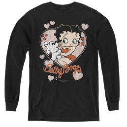 Betty Boop Classic Kiss - Youth Long Sleeve T-Shirt Youth Long Sleeve T-Shirt Betty Boop   
