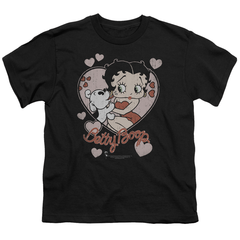 Betty Boop Classic Kiss - Youth T-Shirt Youth T-Shirt (Ages 8-12) Betty Boop   