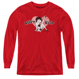 Betty Boop Vintage Cutie Pup - Youth Long Sleeve T-Shirt Youth Long Sleeve T-Shirt Betty Boop   