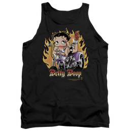 Betty Boop Biker Flames Boop - Men's Tank Top Men's Tank Betty Boop   