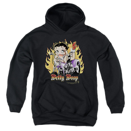 Betty Boop Biker Flames Boop - Youth Hoodie Youth Hoodie (Ages 8-12) Betty Boop   