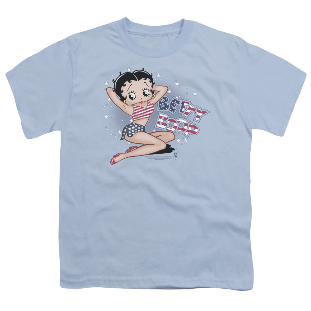 Betty Boop All American Girl - Youth T-Shirt Youth T-Shirt (Ages 8-12) Betty Boop   