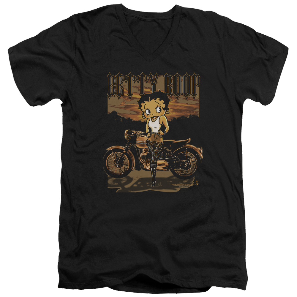 Betty Boop Rebel Rider - Men's V-Neck T-Shirt Men's V-Neck T-Shirt Betty Boop   