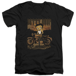 Betty Boop Rebel Rider - Men's V-Neck T-Shirt Men's V-Neck T-Shirt Betty Boop   