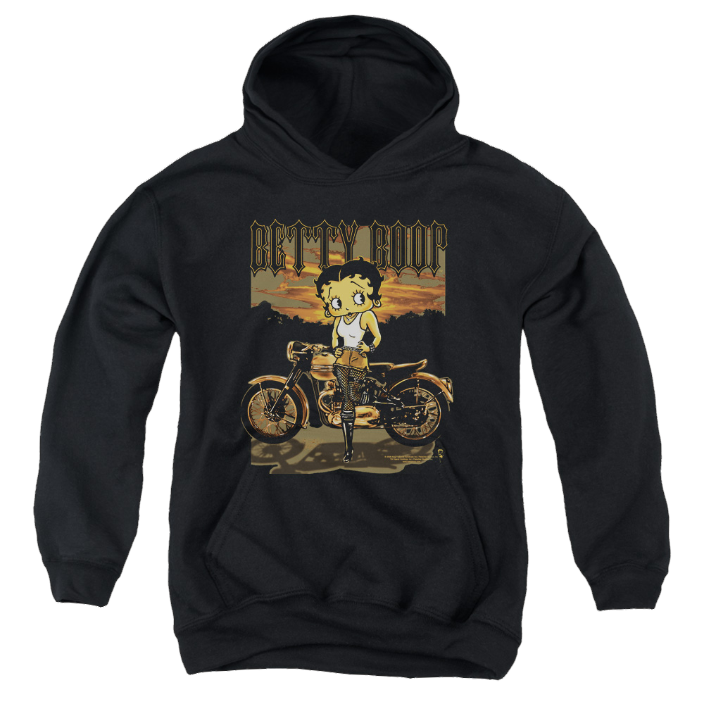 Betty Boop Rebel Rider - Youth Hoodie Youth Hoodie (Ages 8-12) Betty Boop   