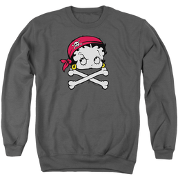 Betty Boop Pirate - Men's Crewneck Sweatshirt Men's Crewneck Sweatshirt Betty Boop   