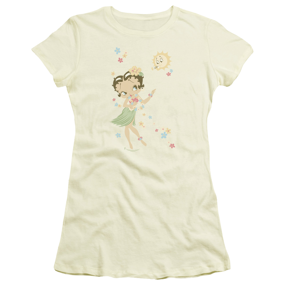 Betty Boop Hula Flowers - Juniors T-Shirt Juniors T-Shirt Betty Boop   
