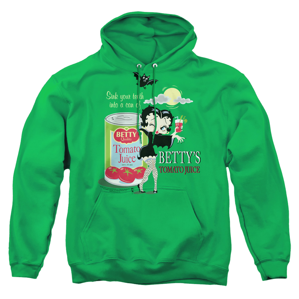 Betty Boop Vampire Tomato Juice - Pullover Hoodie Pullover Hoodie Betty Boop   