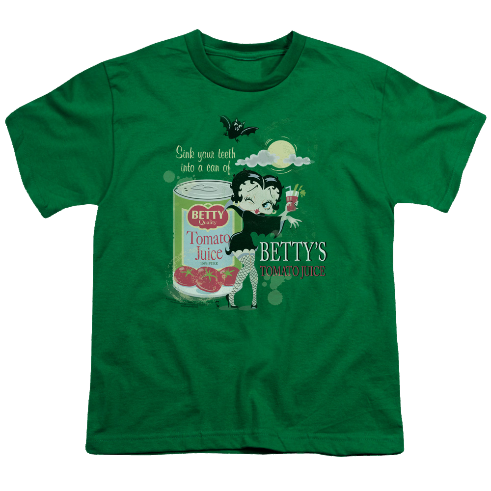 Betty Boop Vampire Tomato Juice - Youth T-Shirt Youth T-Shirt (Ages 8-12) Betty Boop   