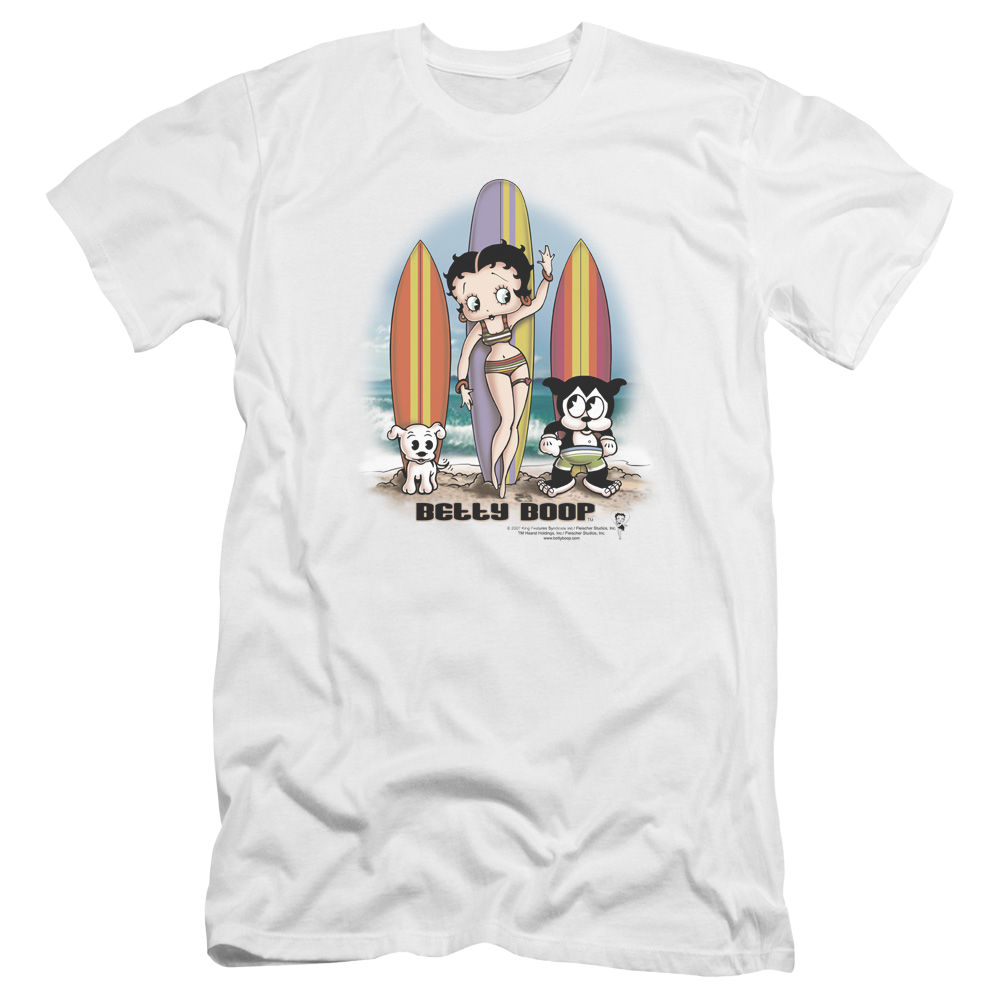 Betty Boop Surfers - Men's Premium Slim Fit T-Shirt Men's Premium Slim Fit T-Shirt Betty Boop   