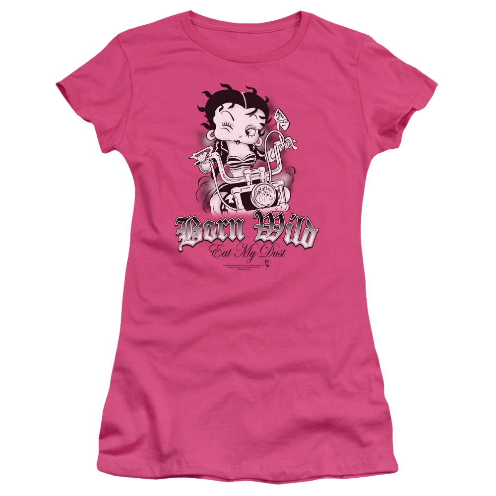 Betty Boop Born Wild - Juniors T-Shirt Juniors T-Shirt Betty Boop   
