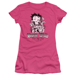Betty Boop Born Wild - Juniors T-Shirt Juniors T-Shirt Betty Boop   