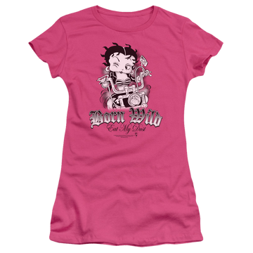 Betty Boop Born Wild - Juniors T-Shirt Juniors T-Shirt Betty Boop   