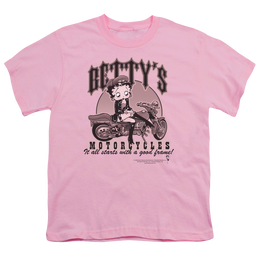 Betty Boop Bettys Motorcycles - Youth T-Shirt Youth T-Shirt (Ages 8-12) Betty Boop   