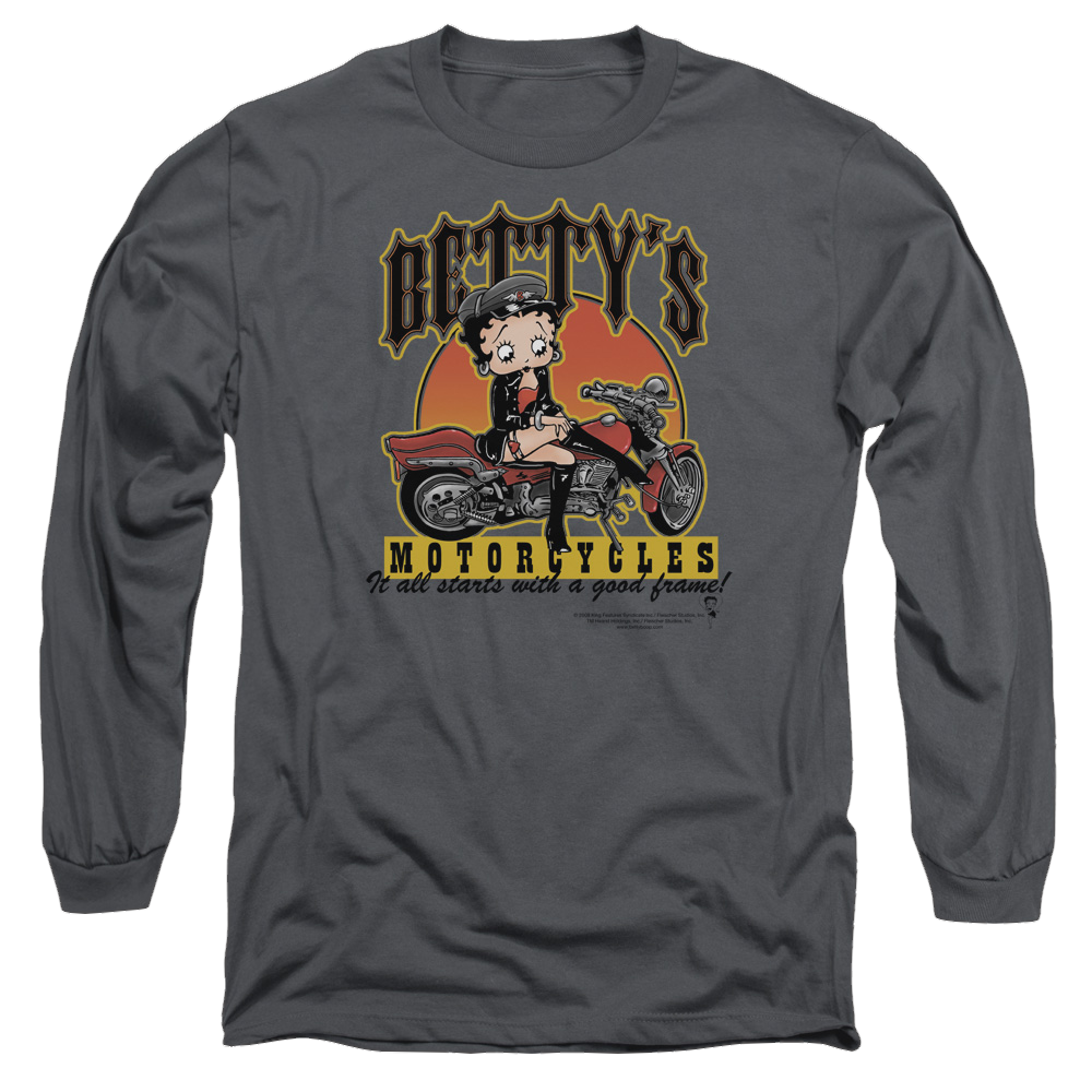 Betty Boop Bettys Motorcycles - Men's Long Sleeve T-Shirt Men's Long Sleeve T-Shirt Betty Boop   