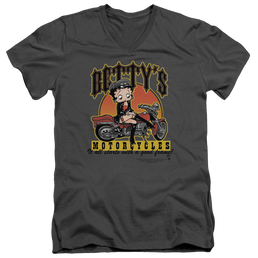 Betty Boop Bettys Motorcycles - Men's V-Neck T-Shirt Men's V-Neck T-Shirt Betty Boop   