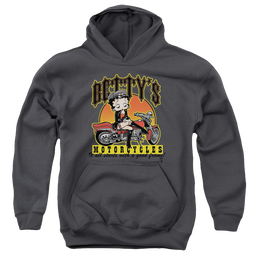 Betty Boop Bettys Motorcycles - Youth Hoodie Youth Hoodie (Ages 8-12) Betty Boop   