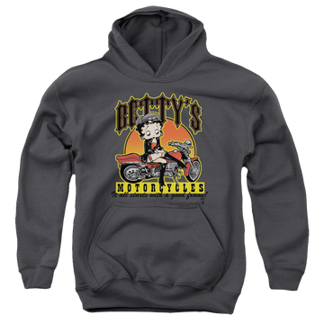 Betty Boop Bettys Motorcycles - Youth Hoodie Youth Hoodie (Ages 8-12) Betty Boop   