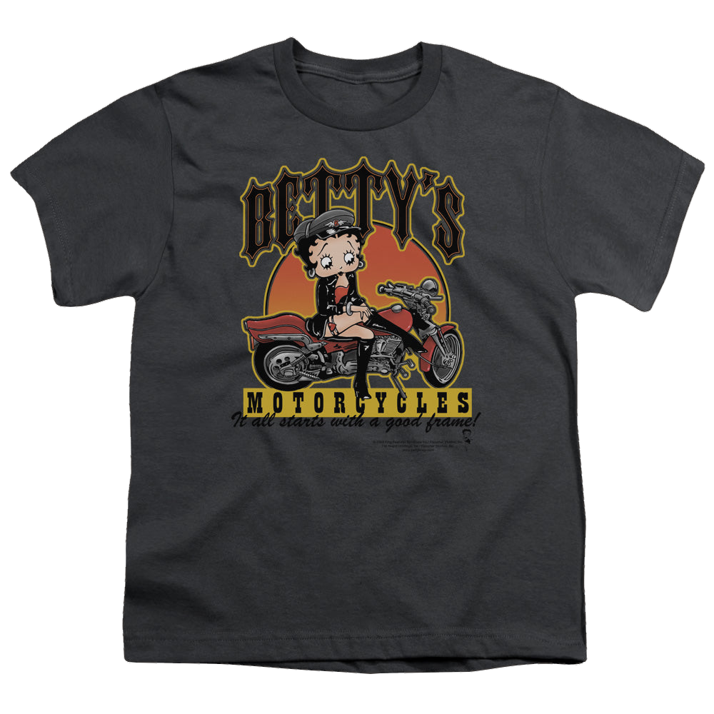 Betty Boop Bettys Motorcycles - Youth T-Shirt Youth T-Shirt (Ages 8-12) Betty Boop   