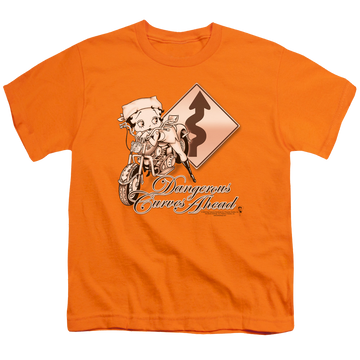 Betty Boop Dangerous Curves - Youth T-Shirt Youth T-Shirt (Ages 8-12) Betty Boop   