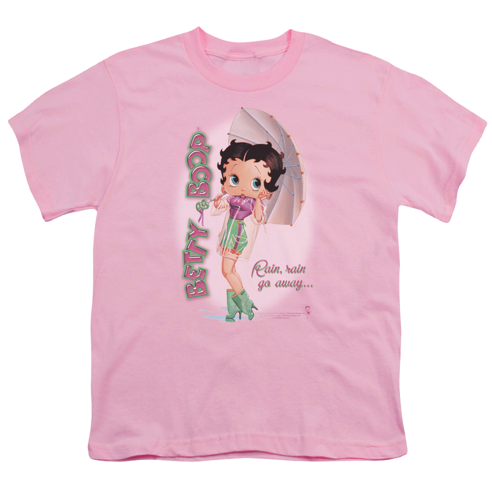 Betty Boop Rain Rain Go Away - Youth T-Shirt Youth T-Shirt (Ages 8-12) Betty Boop   