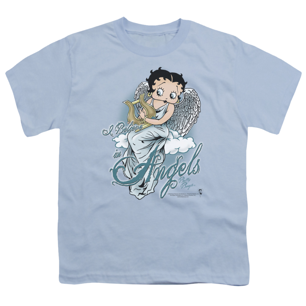 Betty Boop I Believe In Angels - Youth T-Shirt Youth T-Shirt (Ages 8-12) Betty Boop   