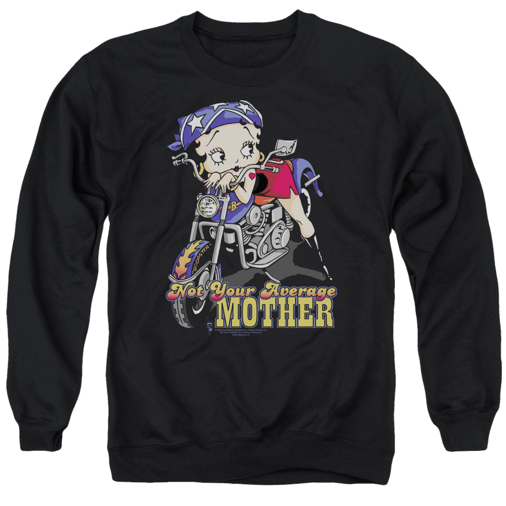 Betty Boop Not Your Average Mother - Men's Crewneck Sweatshirt Men's Crewneck Sweatshirt Betty Boop   