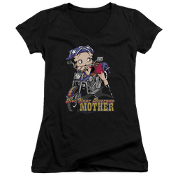 Betty Boop Not Your Average Mother - Juniors V-Neck T-Shirt Juniors V-Neck T-Shirt Betty Boop   