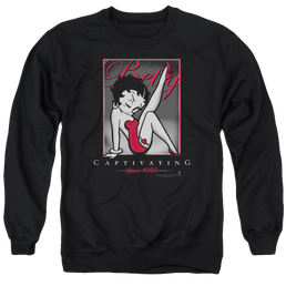 Betty Boop Captivating - Men's Crewneck Sweatshirt Men's Crewneck Sweatshirt Betty Boop   