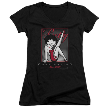 Betty Boop Captivating - Juniors V-Neck T-Shirt Juniors V-Neck T-Shirt Betty Boop   