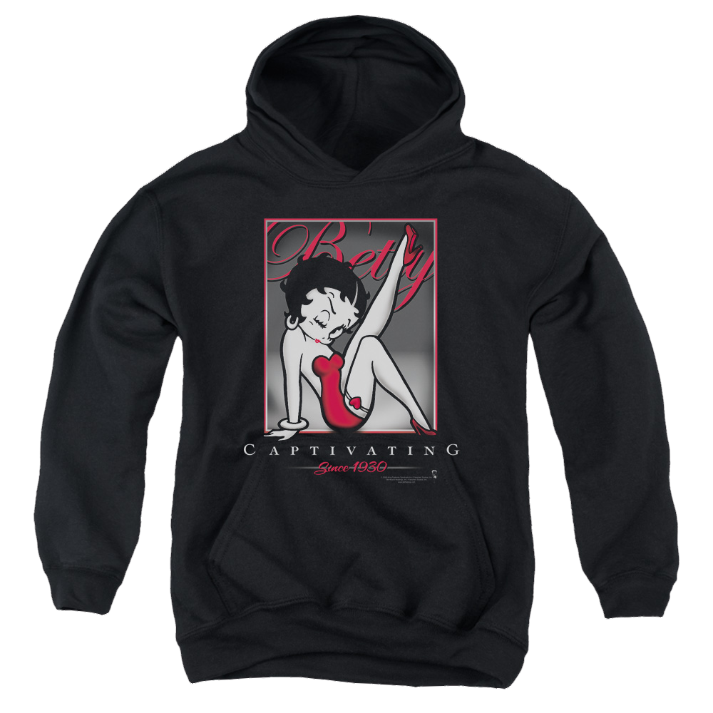 Betty Boop Captivating - Youth Hoodie Youth Hoodie (Ages 8-12) Betty Boop   