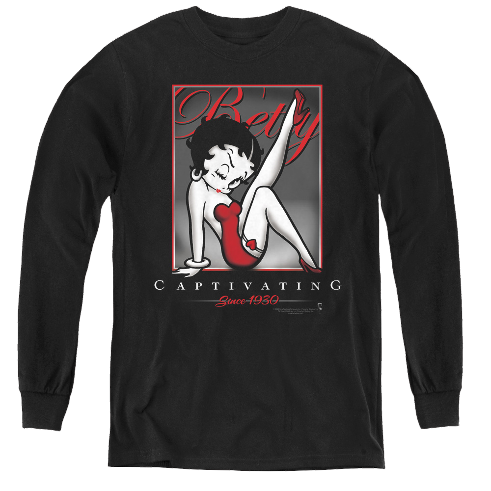 Betty Boop Captivating - Youth Long Sleeve T-Shirt Youth Long Sleeve T-Shirt Betty Boop   