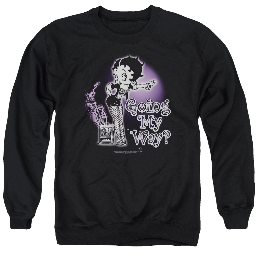 Betty Boop My Way - Men's Crewneck Sweatshirt Men's Crewneck Sweatshirt Betty Boop   