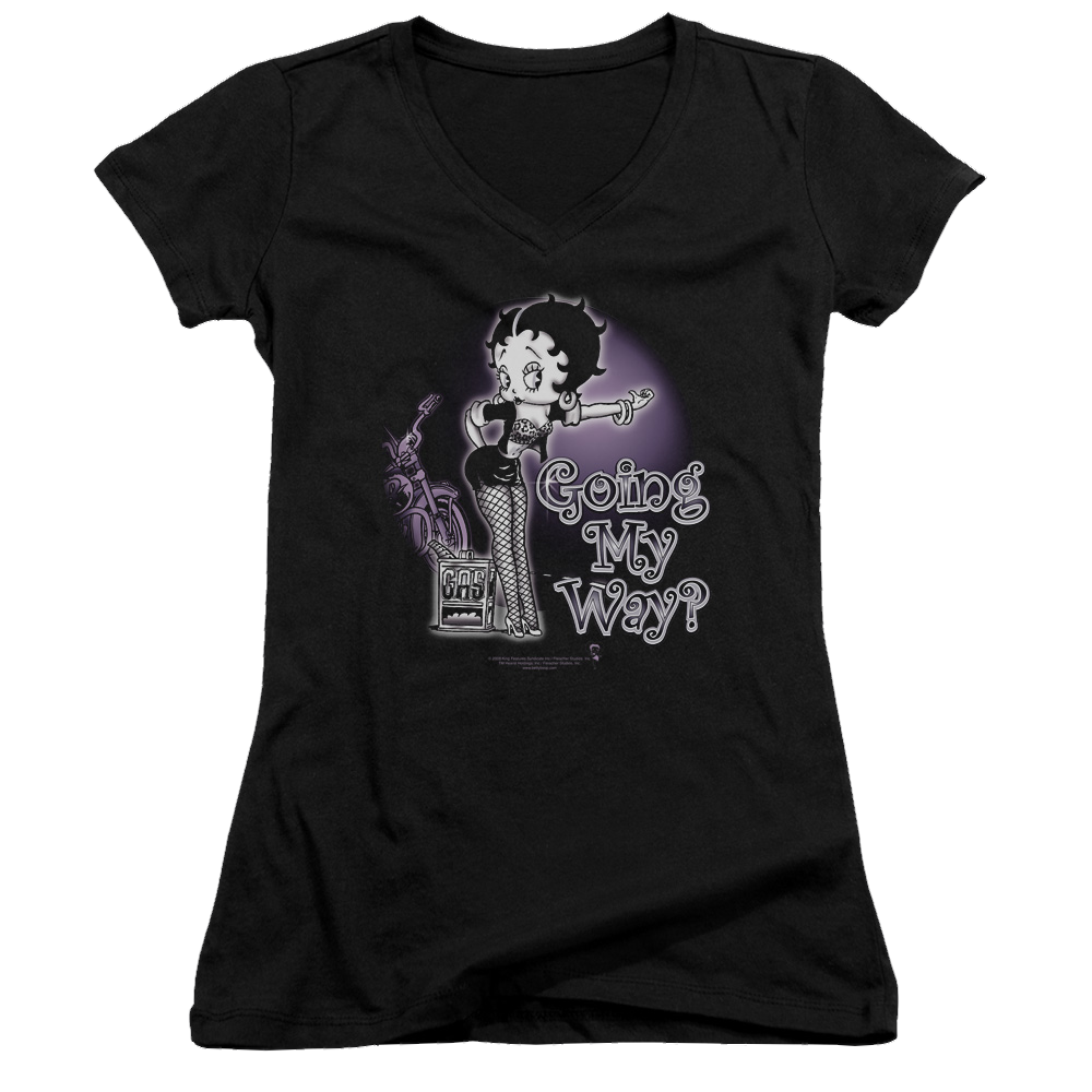 Betty Boop My Way - Juniors V-Neck T-Shirt Juniors V-Neck T-Shirt Betty Boop   
