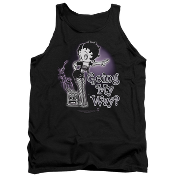 Black men's tank with Betty Boop My Way graphic
