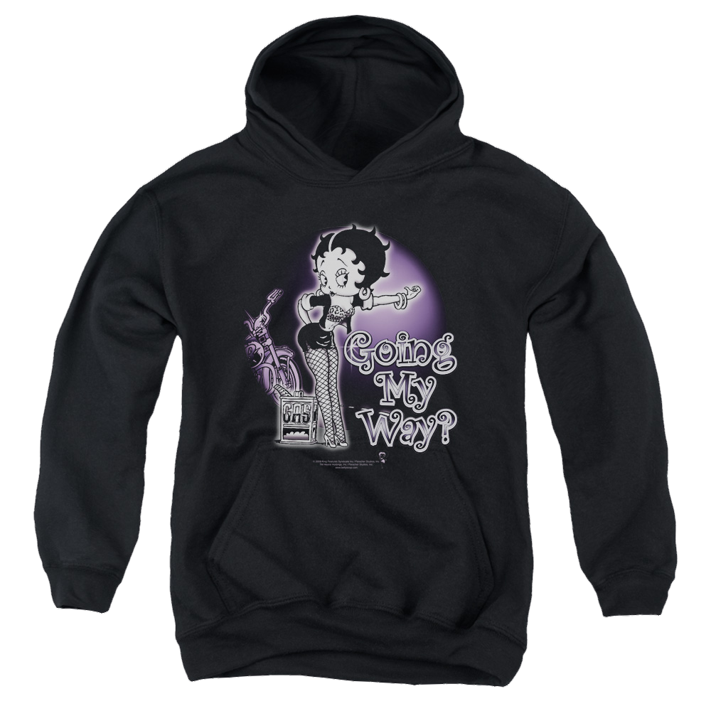 Betty Boop My Way - Youth Hoodie Youth Hoodie (Ages 8-12) Betty Boop   