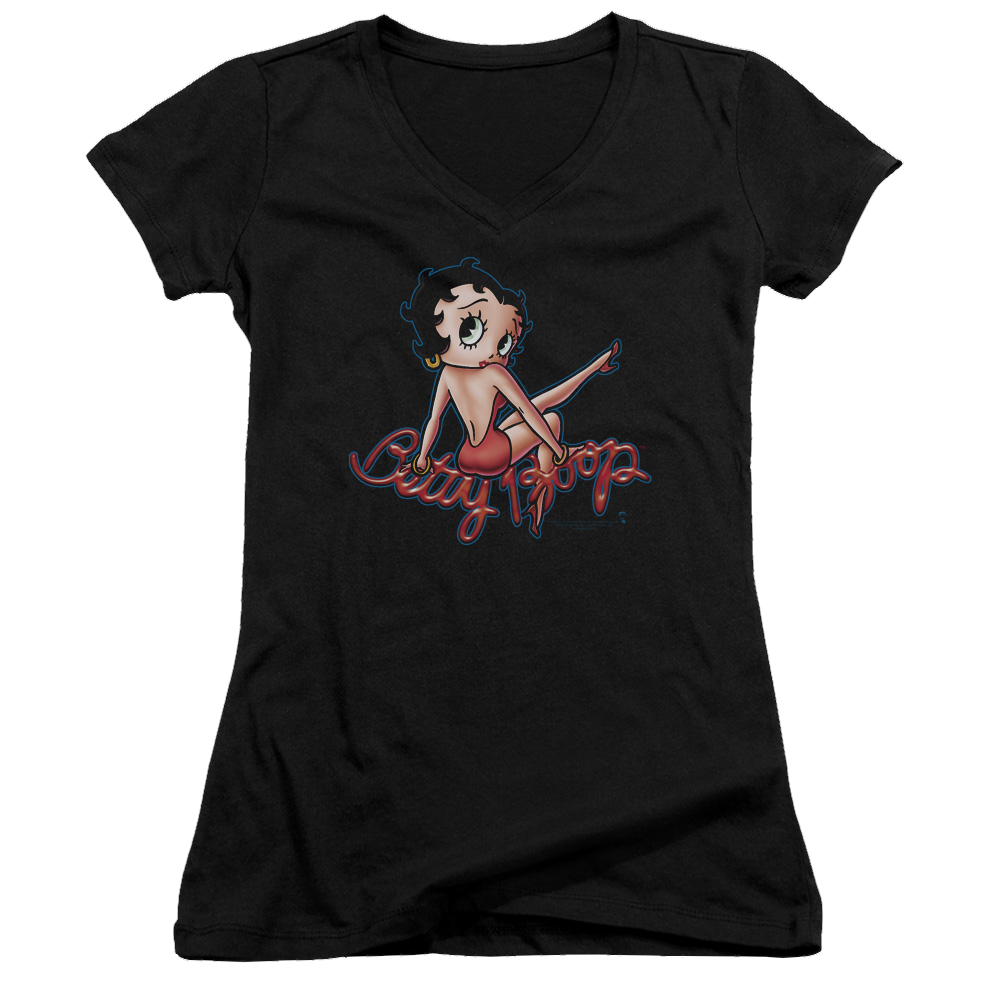 Betty Boop Bettys Back - Juniors V-Neck T-Shirt Juniors V-Neck T-Shirt Betty Boop   
