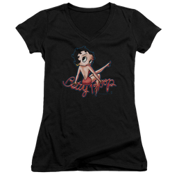 Betty Boop Bettys Back - Juniors V-Neck T-Shirt Juniors V-Neck T-Shirt Betty Boop   