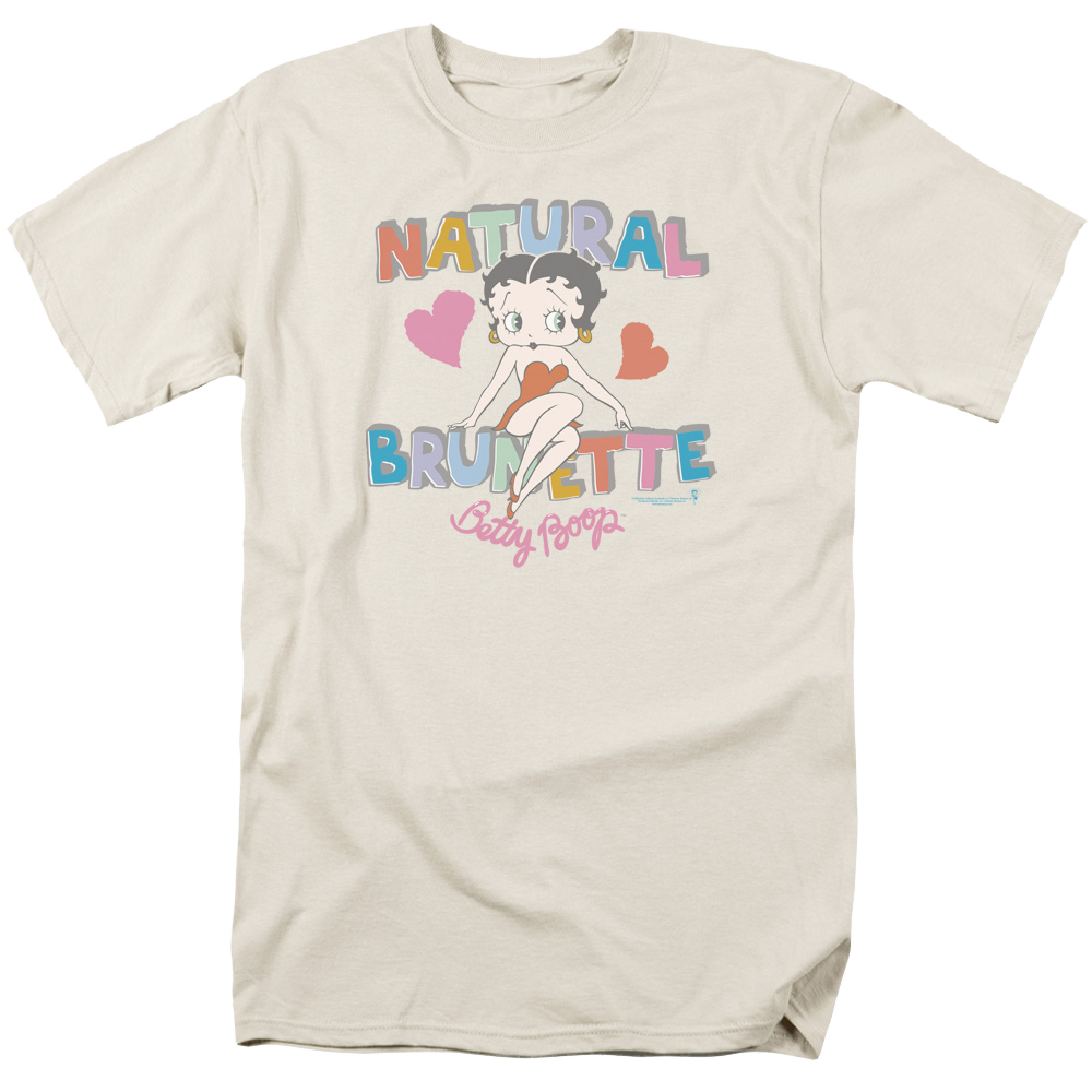 Betty Boop Natural Brunette - Men's Regular Fit T-Shirt Men's Regular Fit T-Shirt Betty Boop   