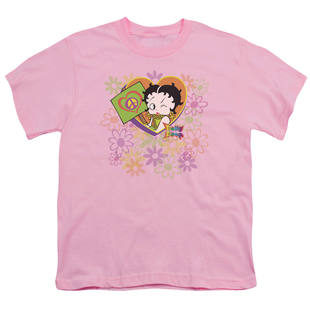 Betty Boop Peace Love And Boop - Youth T-Shirt Youth T-Shirt (Ages 8-12) Betty Boop   