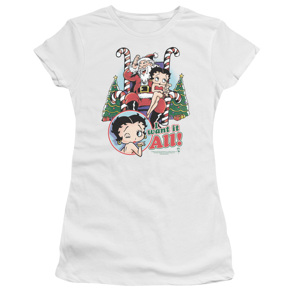 Betty Boop I Want It All - Juniors T-Shirt Juniors T-Shirt Betty Boop   