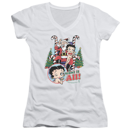 Betty Boop I Want It All - Juniors V-Neck T-Shirt Juniors V-Neck T-Shirt Betty Boop   