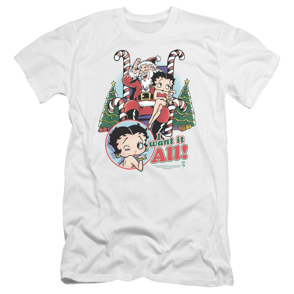 Betty Boop I Want It All - Men's Premium Slim Fit T-Shirt Men's Premium Slim Fit T-Shirt Betty Boop   