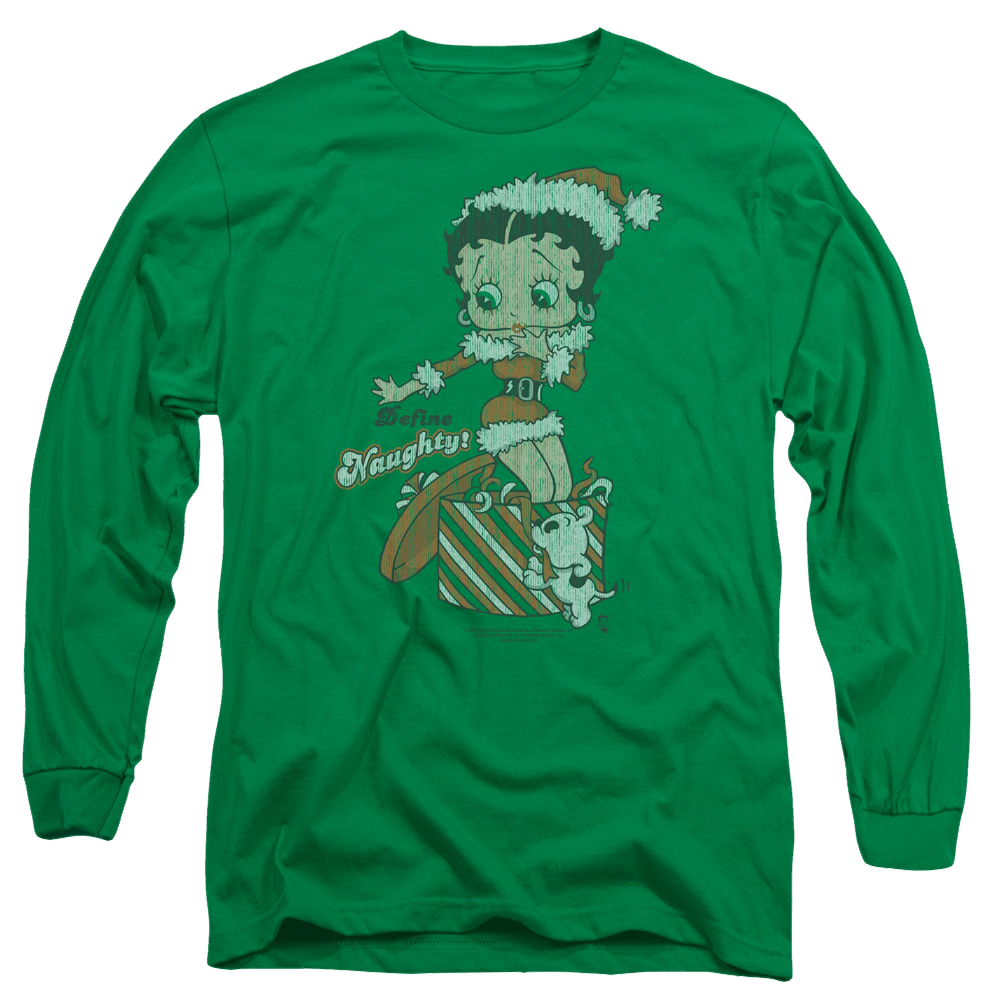 Betty Boop Define Naughty - Men's Long Sleeve T-Shirt Men's Long Sleeve T-Shirt Betty Boop   