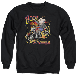 Betty Boop On Wheels - Men's Crewneck Sweatshirt Men's Crewneck Sweatshirt Betty Boop   