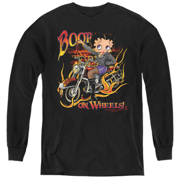 Betty Boop On Wheels - Youth Long Sleeve T-Shirt Youth Long Sleeve T-Shirt Betty Boop   