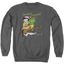 Betty Boop Chimney - Men's Crewneck Sweatshirt Men's Crewneck Sweatshirt Betty Boop   