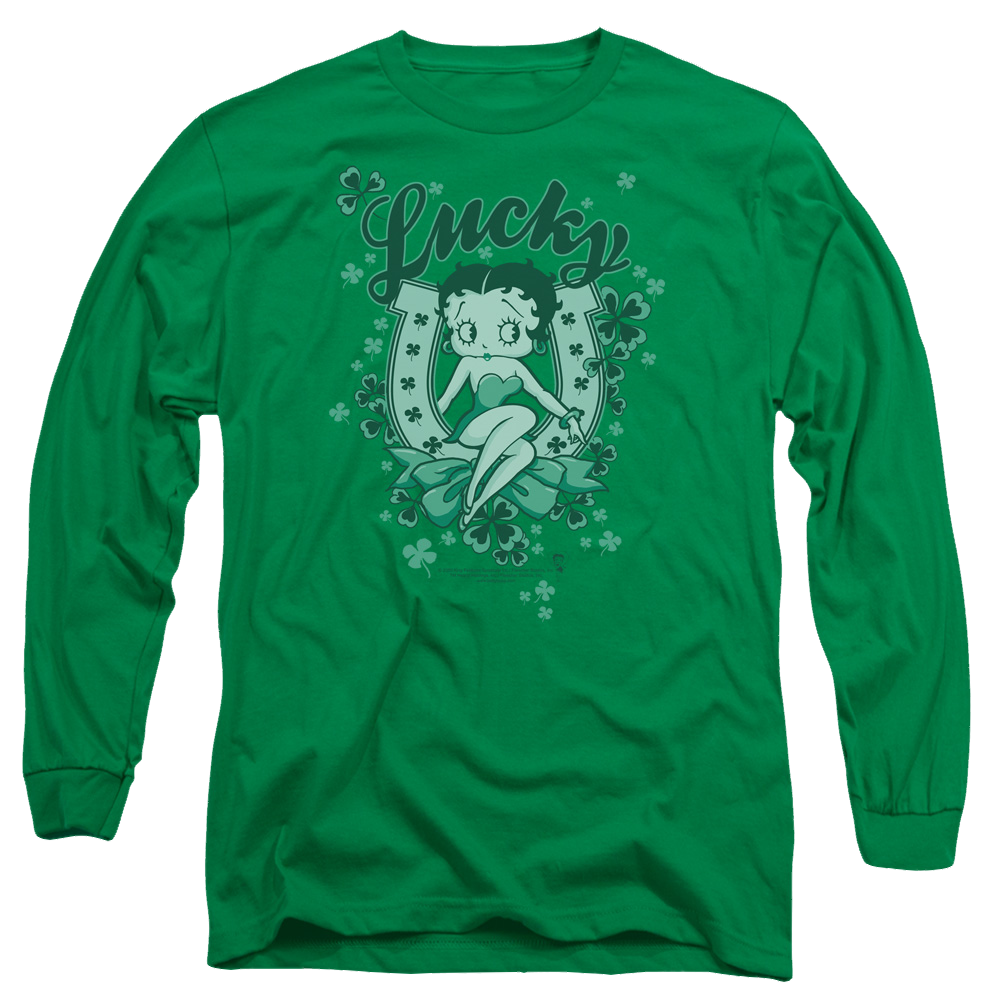 Betty Boop Lucky Boop - Men's Long Sleeve T-Shirt Men's Long Sleeve T-Shirt Betty Boop   